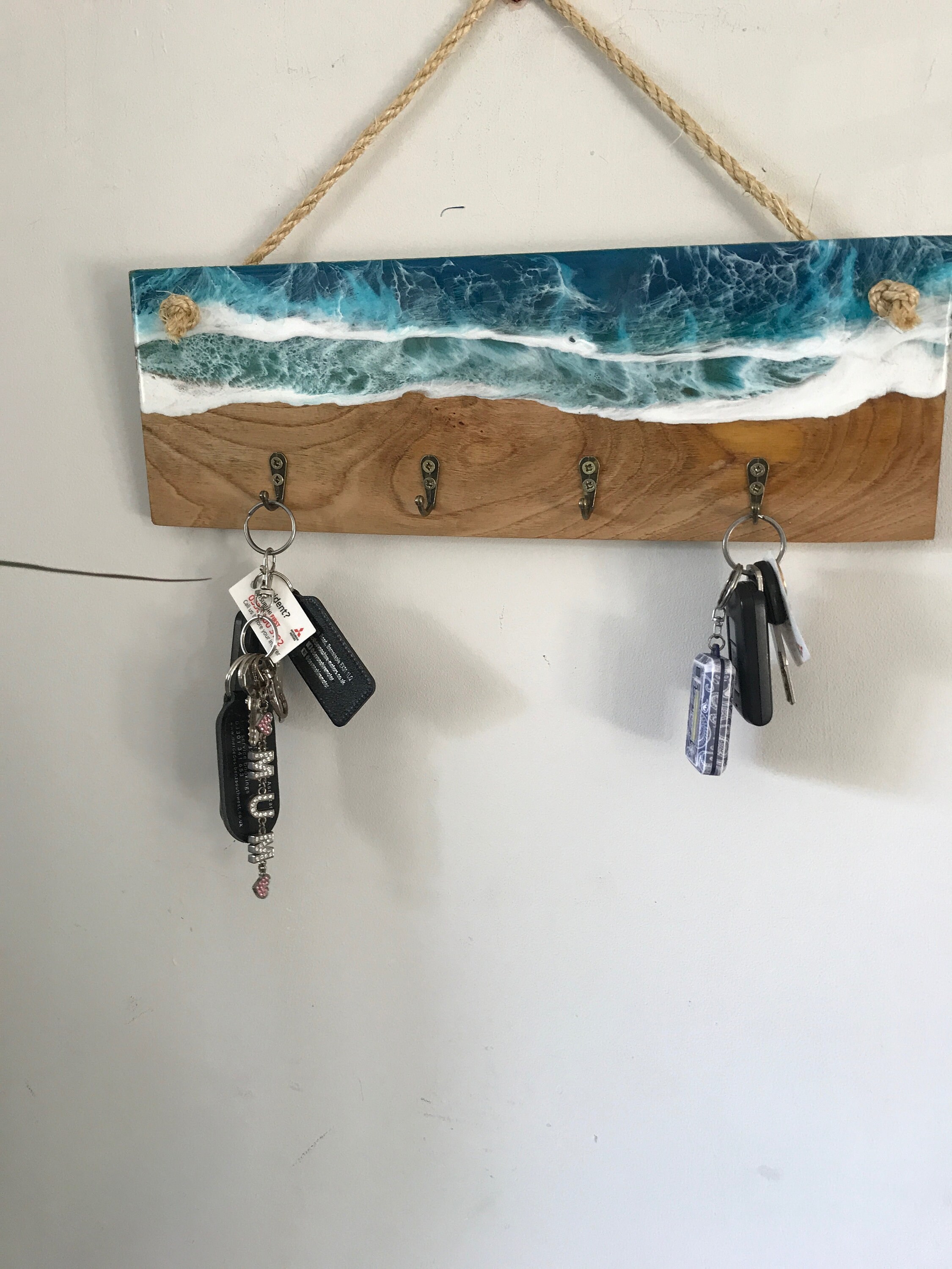 Resin Beach/ocean Wave Key Rack - Etsy UK