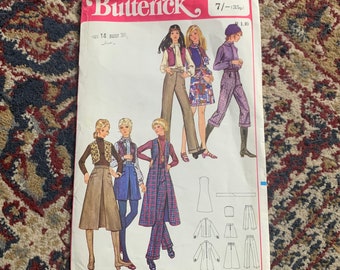 Vintage 1970s Butterick 5894 Pattern