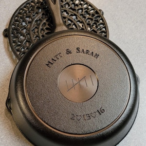 8 Inch Engraved Cast Iron Skillet image 2