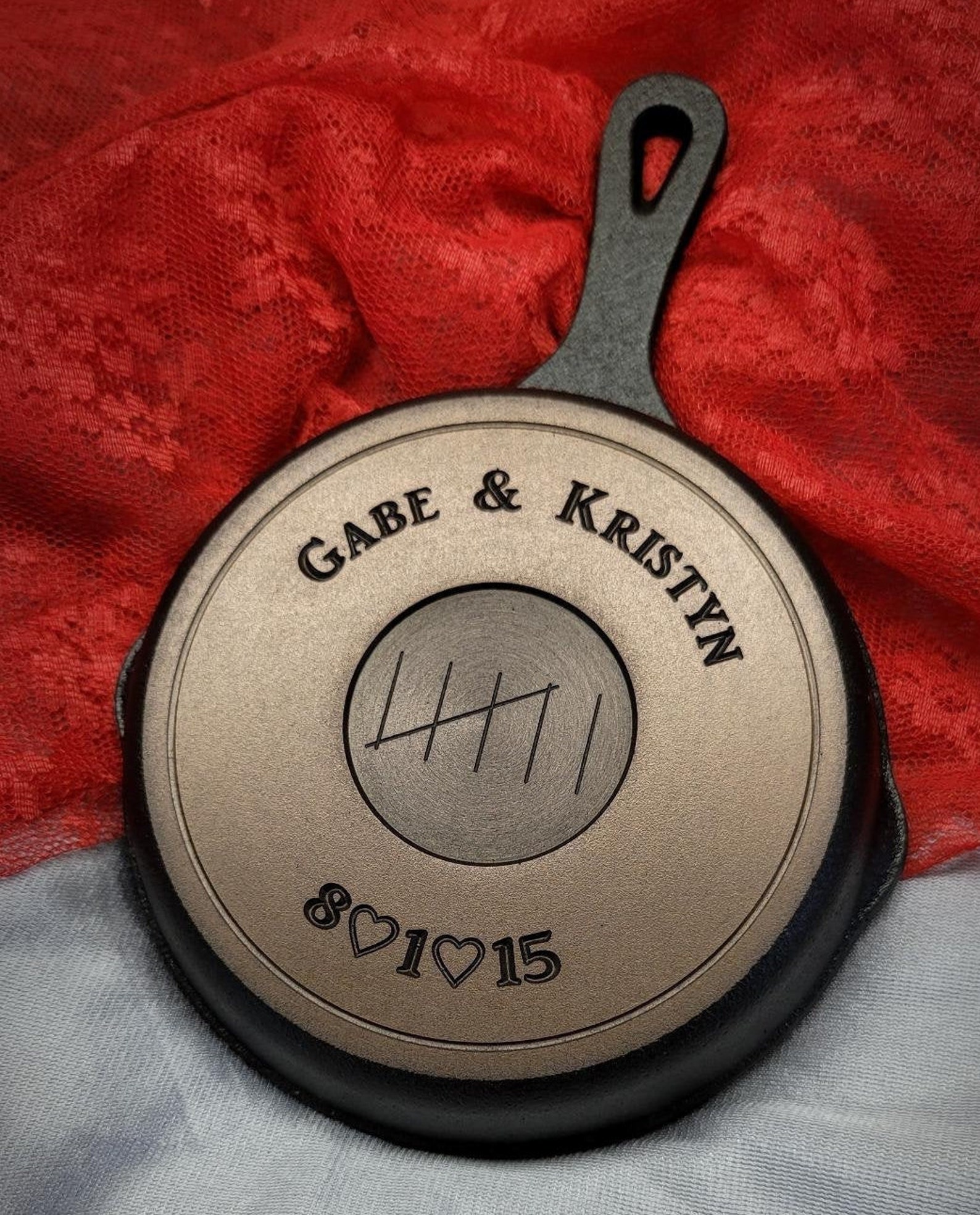 5 Inch Engraved Cast Iron Skillet Custom Anniversary - Etsy UK