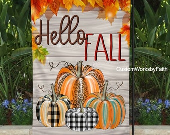 Fall Garden Flag Etsy