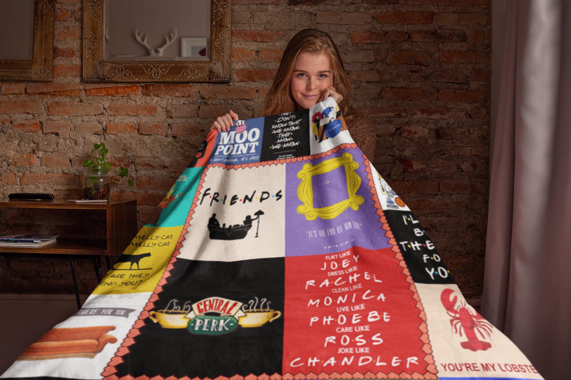 Friends TV Show Blanket Friends Blanket TV Show Joey Etsy