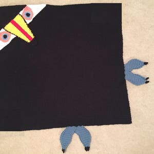 Hooded Bird Toucan Blanket Crochet Pattern (2 Sizes)