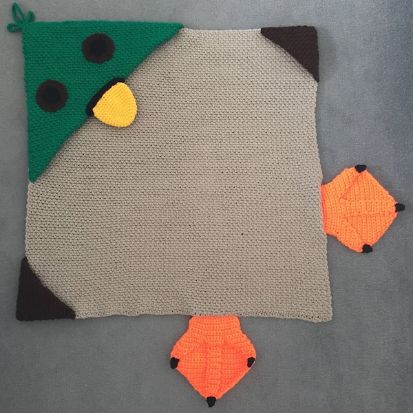 Hooded Mallard Duck Blanket Crochet Pattern (2 Sizes)