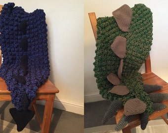 Crochet Tail Blanket Bundle! Crochet Dinosaur and Dragon Tail Blanket Patterns, customisable sizing from baby to adult