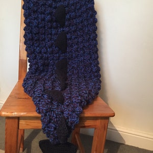 Crochet Dragon Tail Blanket Pattern, customisable sizing from baby to adult based on waist measurement image 1