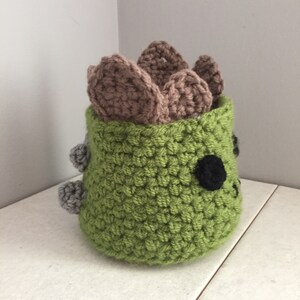 Crochet Stegosaurus Storage Basket Pattern 3 Basket Sizes image 5