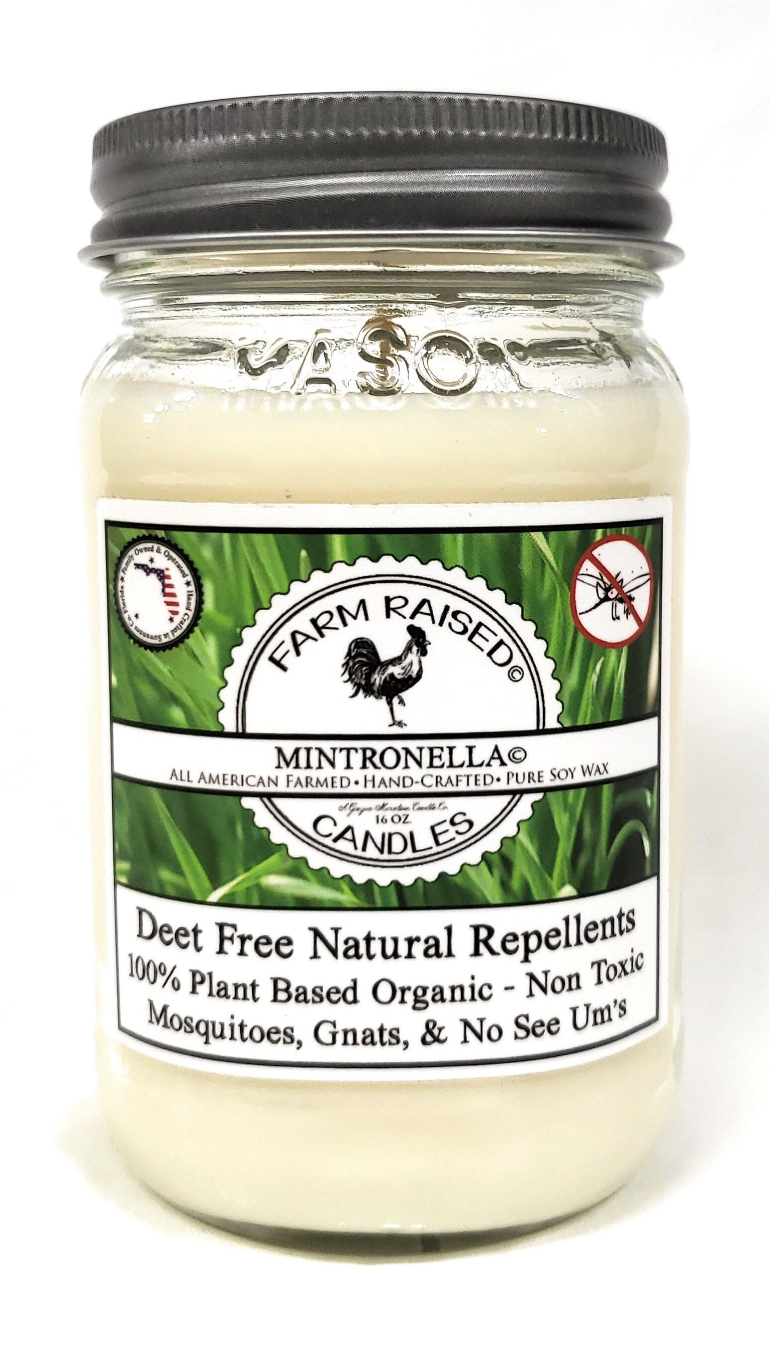 Mintronella ® Mosquito Repellent Candle, 16 Ounces All American Farm …