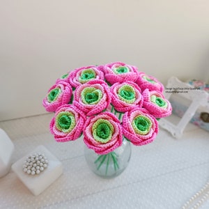 Crochet flower PATTERN. Bouquet for gift. Crochet home decor. Wedding bouquet. image 5