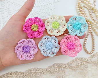 Crochet Flower Pattern. Easy PDF tutorial. Flower for headband/brooch/accessories/dress/belt. Applique pattern. Crochet 3-D. Photo tutorial.