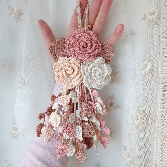 Crochet Hanging Bouquet PATTERN. Flowers for Creating Jewelry and