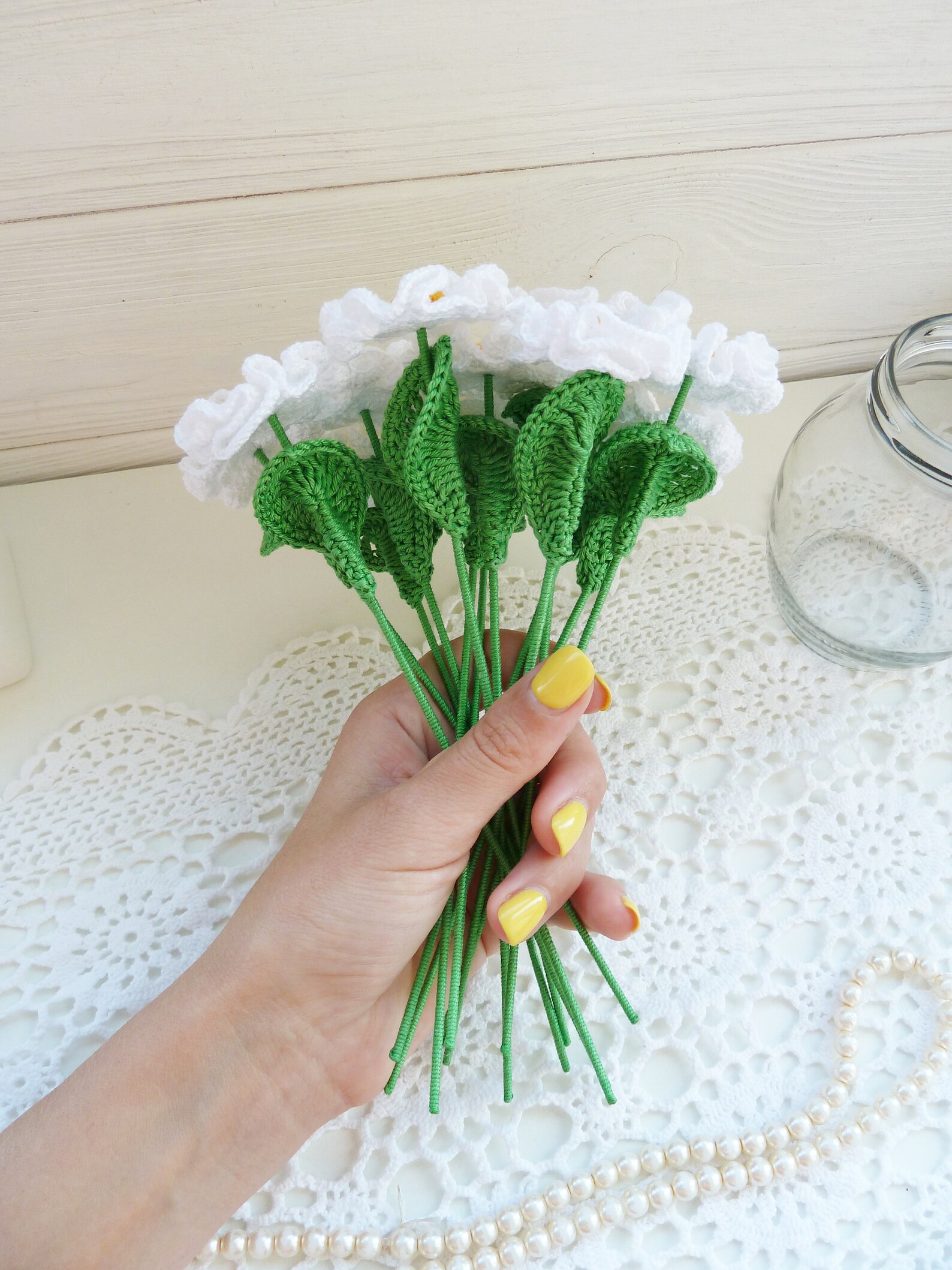Crochet Daisies PATTERN. Crochet Wedding Flowers. Crochet for Home
