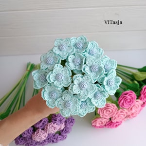 Crochet bouquet PATTERN. Flowers for decor. Make crochet gift. Crochet wedding flowers. Floral Arrangement. Crochet flowers for mothers day. image 8