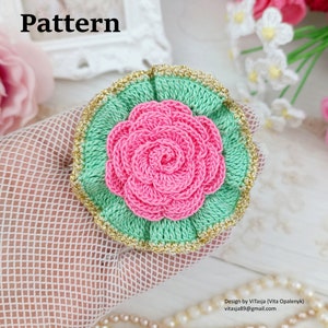 Crochet Flower Headband Pattern PDF – Easy Beginner-Friendly Floral Hairband • Instant Download • Crochet Rose Brooch • Floral Accessories