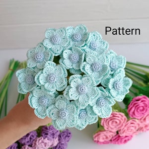Gehäkelte Blumen MUSTER. Gehäkelter Brautstrauß. Für Geschenk gehäkelt . Einfaches Häkeln als PDF.