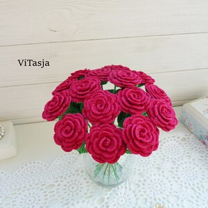 Crochet rose PATTERN. Flowers for home decor. Crochet gift. Crochet for mother's Day. image 6