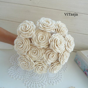 Crochet rose PATTERN. Flowers for home decor. Crochet gift. Crochet for mother's Day. image 7