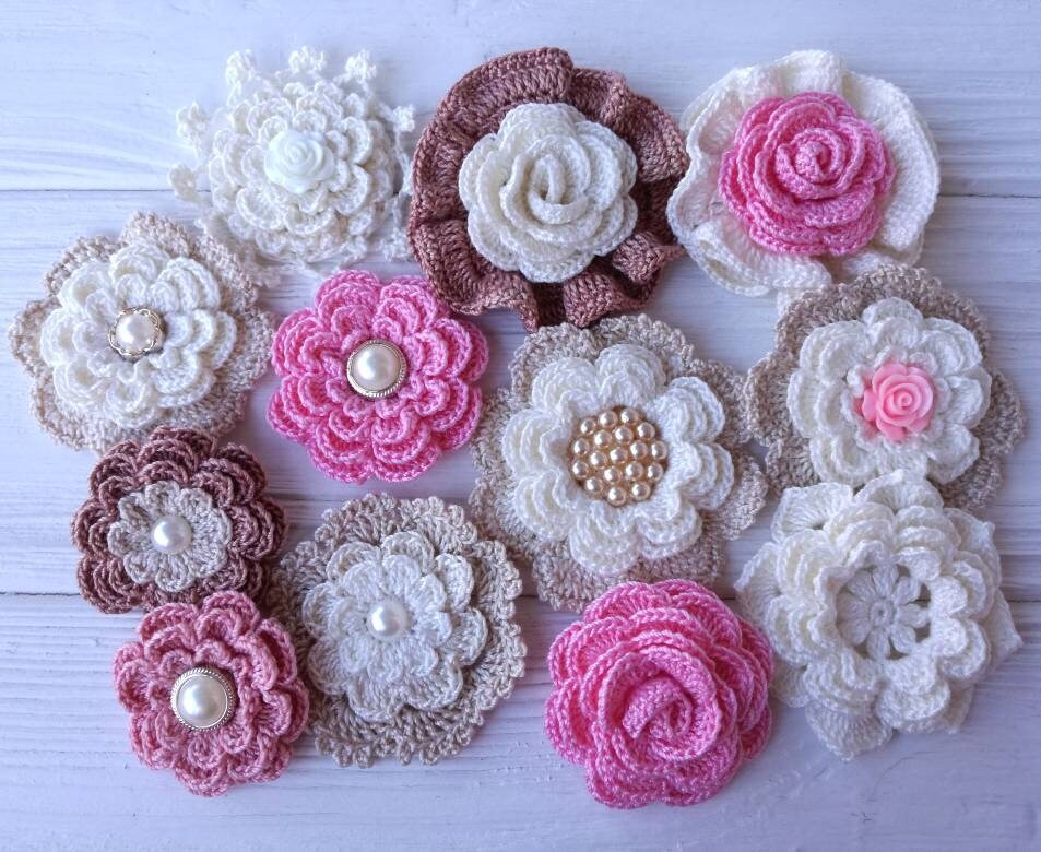 12 fleurs au crochet. Fleurs de kit. Chutes de fleurs. Fleurs Shabby. 12 fleurs Fleurs au crochet. Fleurs fleurs de kit. Chutes de fleurs. Fleurs Shabby. 0f5c63