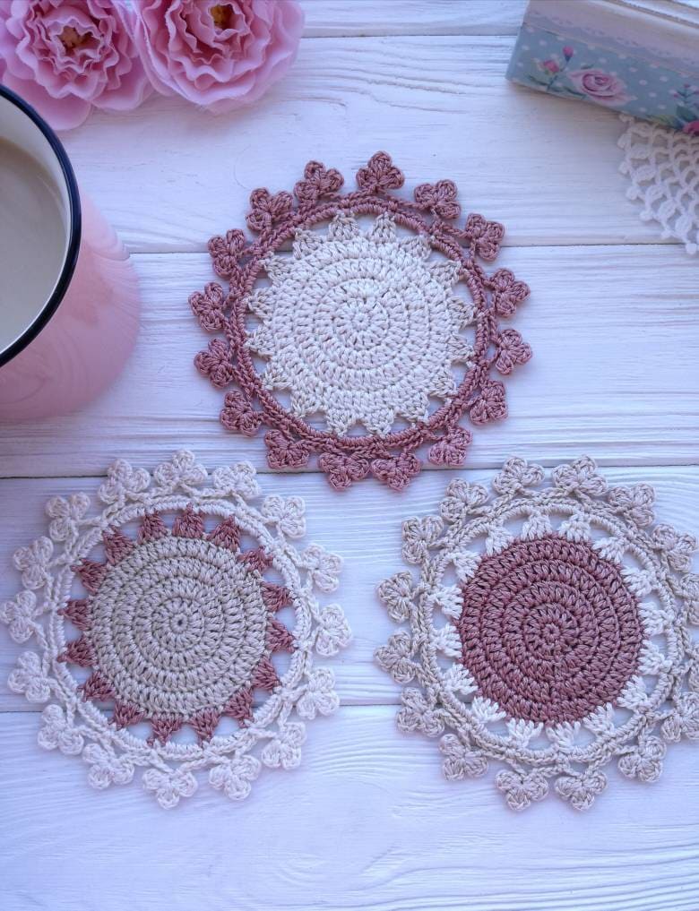 Crochet Coaster PATTERN. Crochet Kitchen Decor. Crochet Doily Etsy
