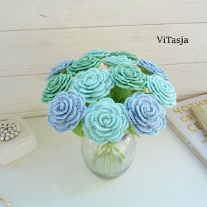 Crochet rose PATTERN. Flowers for home decor. Crochet gift. Crochet for mother's Day. image 8