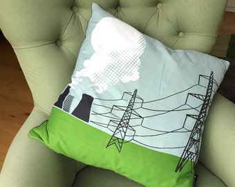 Cooling towers & pylons feather filled cushion