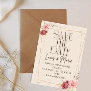 Wedding Save The Date Digital Template