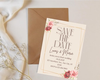 Wedding Save The Date Digital Template