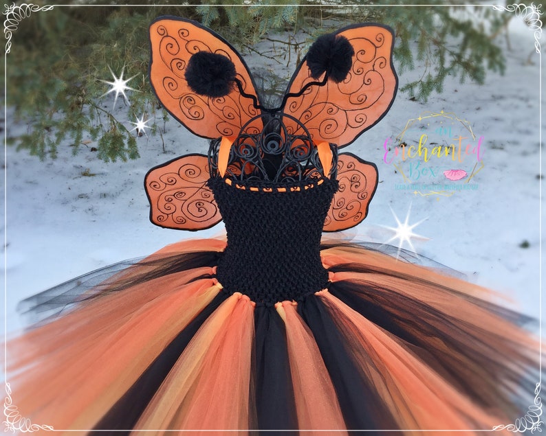 Dressup MONARCH BUTTERFLY Fairy WINGS Princess Dress Up for Girls Orange Black Baltimore Orioles Cincinnati Bengals Flower Girl Wedding