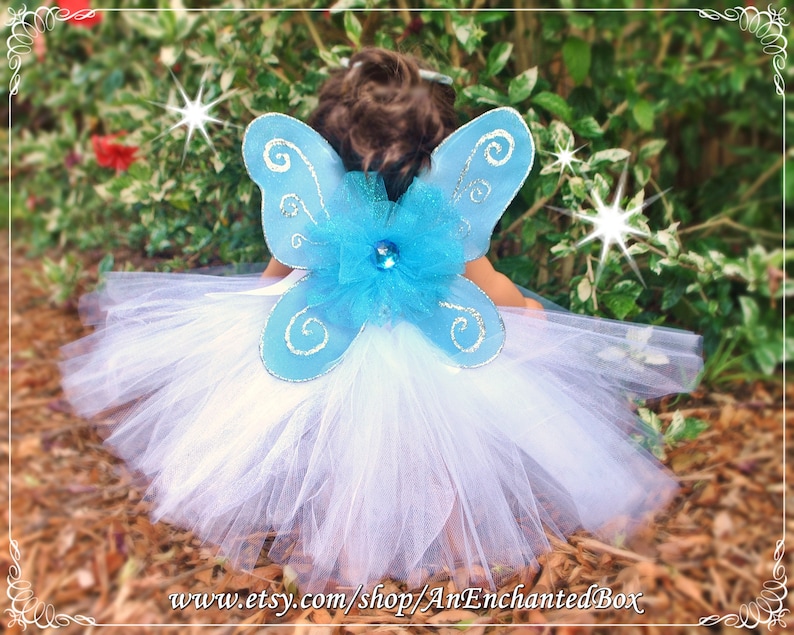 READY to SHIP BLUE and Silver Inspired Princess Doll Fairy Wings for 18 American Girl /& 15 Bitty Doll Disney Wedding Dressup Dress Up