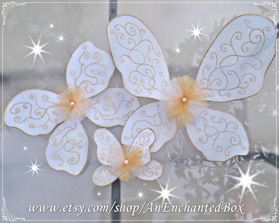 RAINBOW FAIRY WINGS for Princess Dress Up for Girls and Dolls Dressup Flower Girl for Disney Wedding Trolls Candy Land Princess Poppy Harper