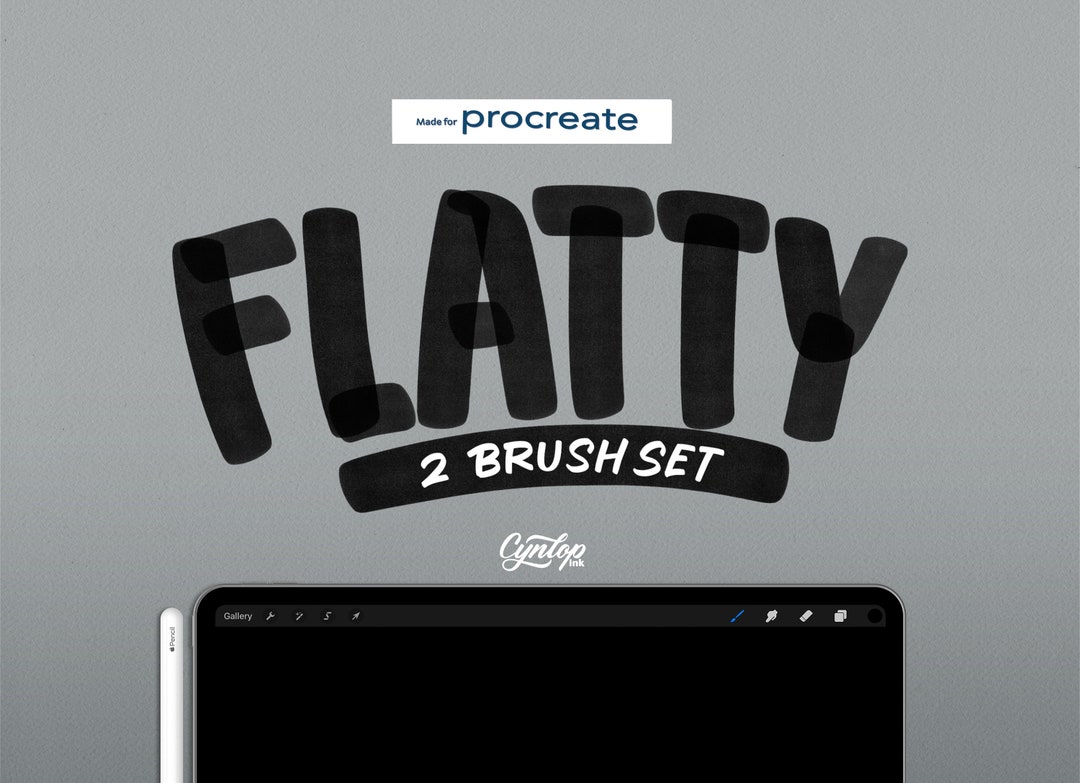 Procreate Brush Flatty Marker, Chisel Marker Brush, Procreate Brush