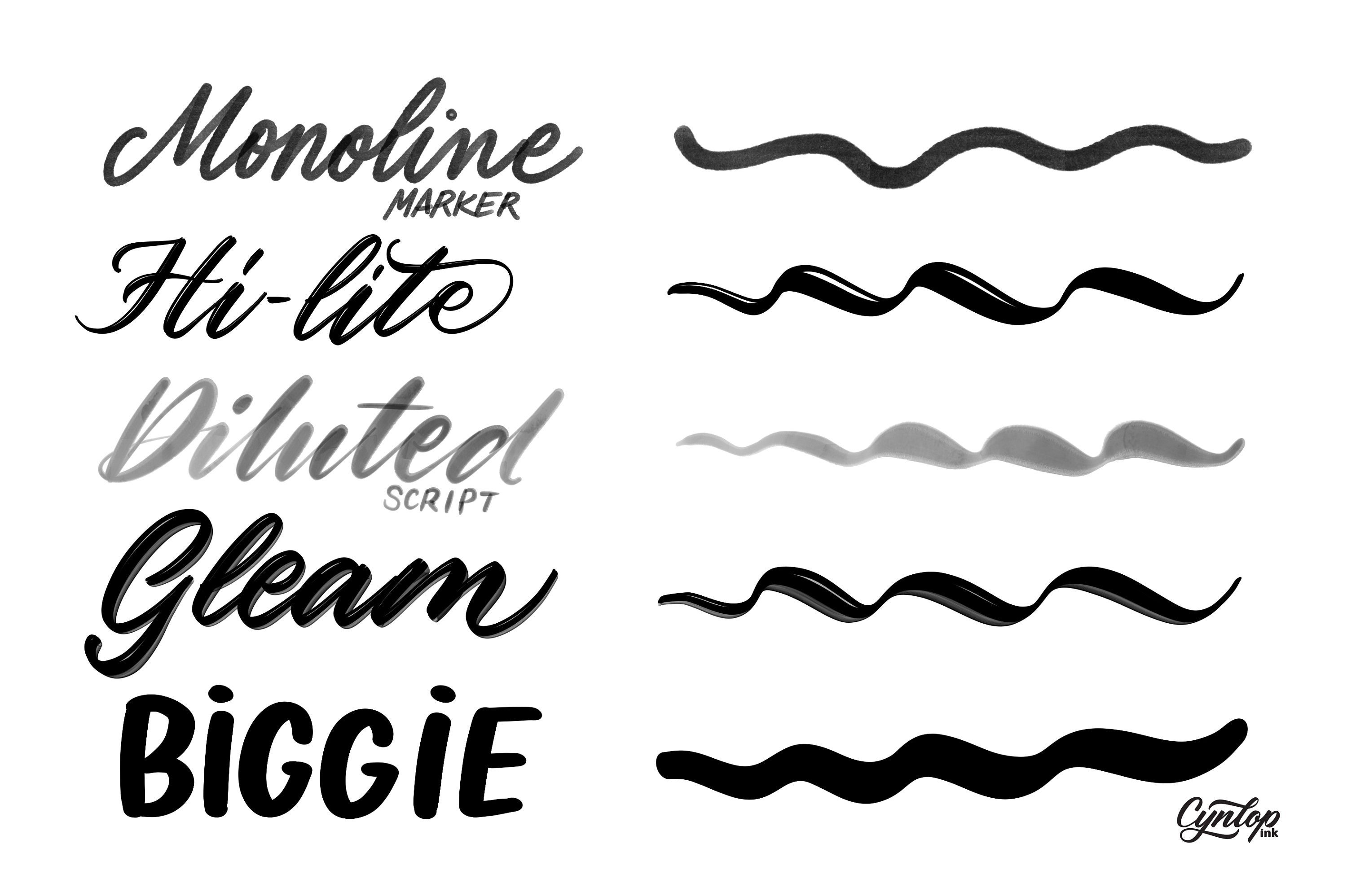 Procreate Lettering Brush Pack 2 10 Brushes