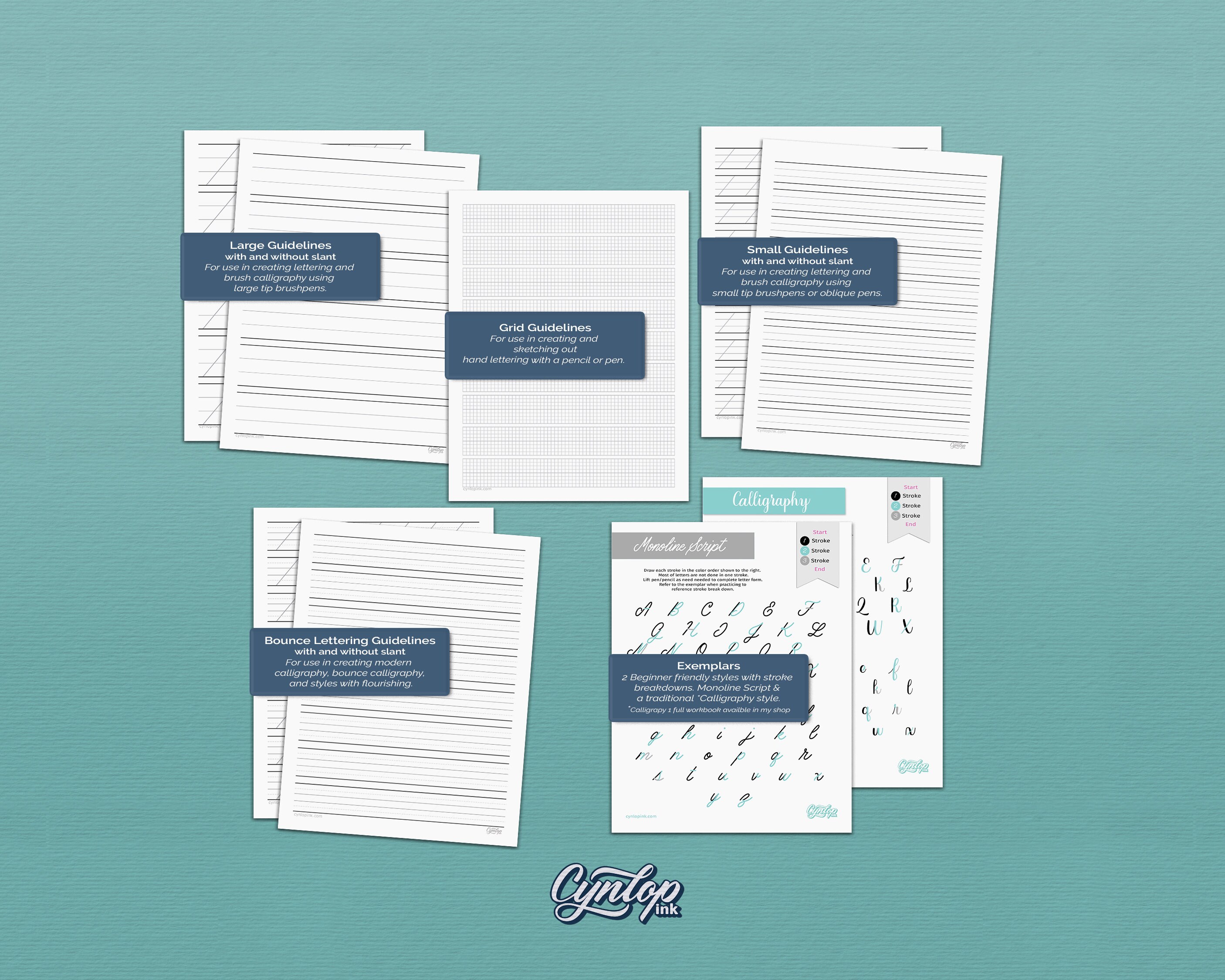 Script Procreate Brush Pack 6 Brushes plus more