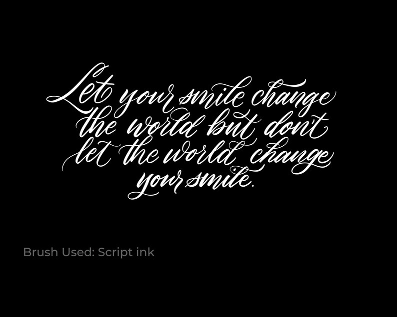 Script Procreate Brush Pack 6 Brushes Blank Guideline Etsy