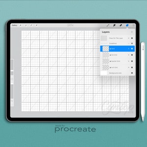File dell'app Procreate, carta millimetrata, griglia quadrata e a punti, sfondo, lettering a pennello, lettering per iPad, iPad Pro, file Procreate