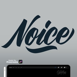 Noice Procreate Brush, brush lettering, Calligraphy, Brush Lettering, ipad lettering, Procreate Brush, iPad lettering