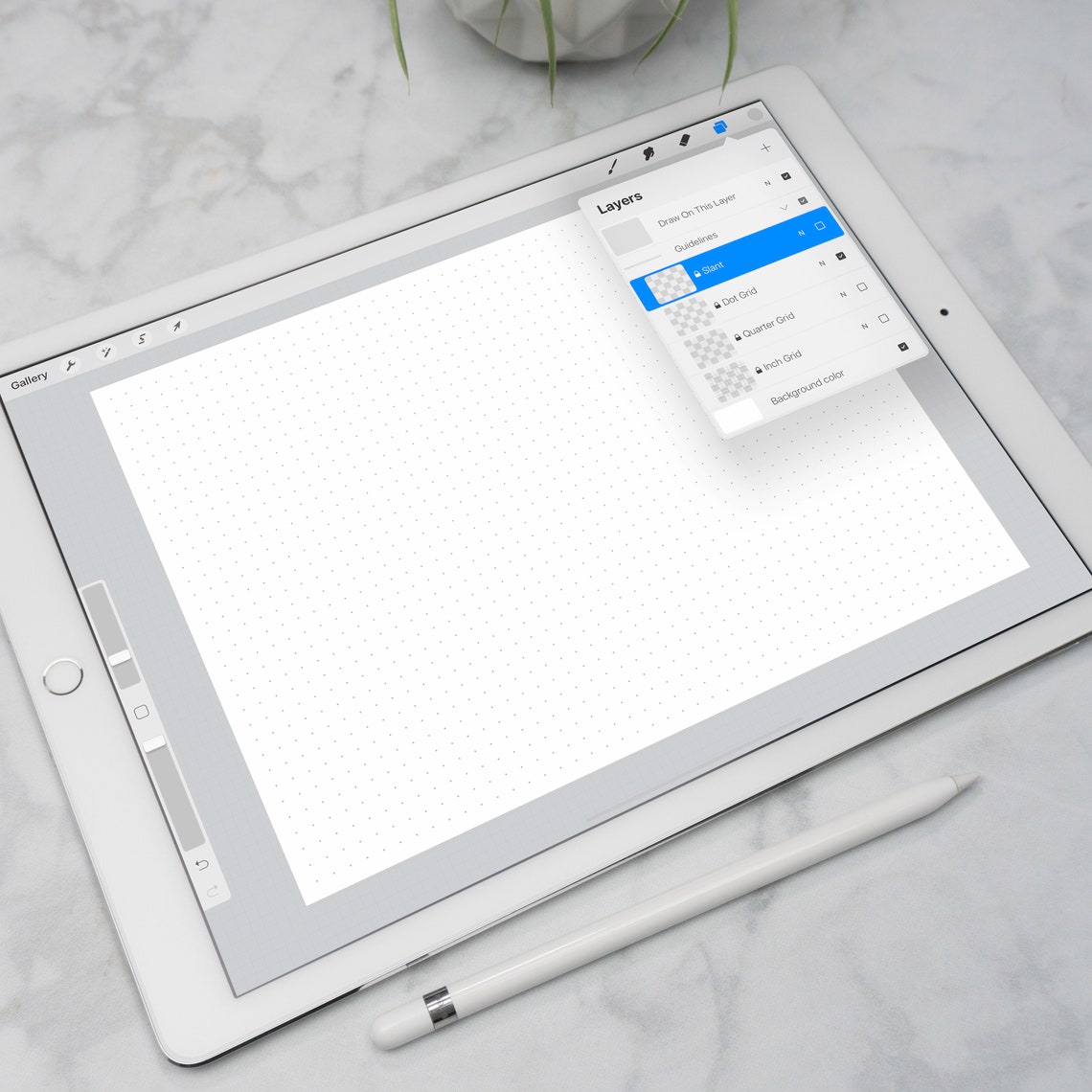 Procreate App File Graph Paper Square and Dot Grid Etsy