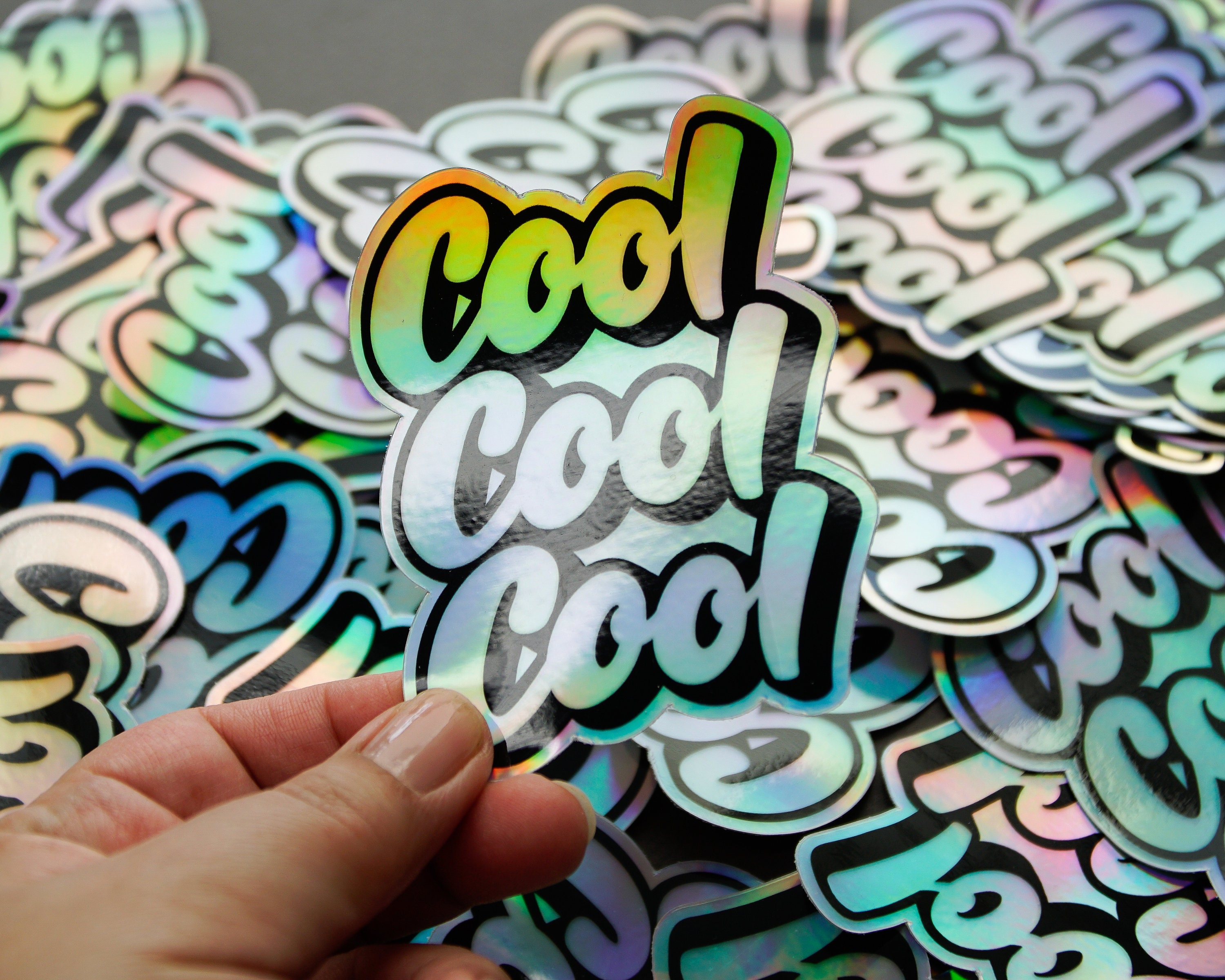 Cool Cool Cool Holographic Sticker , Waterproof Cool Sticker, Vinyl Decal  Holographic, Brooklyn 99 Sticker 