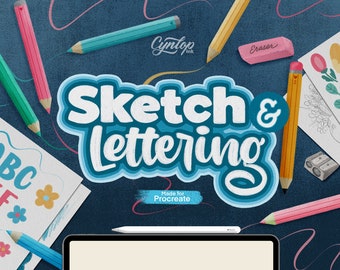 Procreate Sketch & Lettering Pencil Brush Set