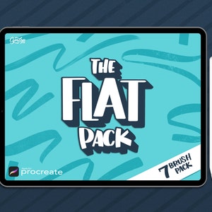Flat Tip Procreate Brush Set: Creative Digital  Lettering Brushes (Digital Download)