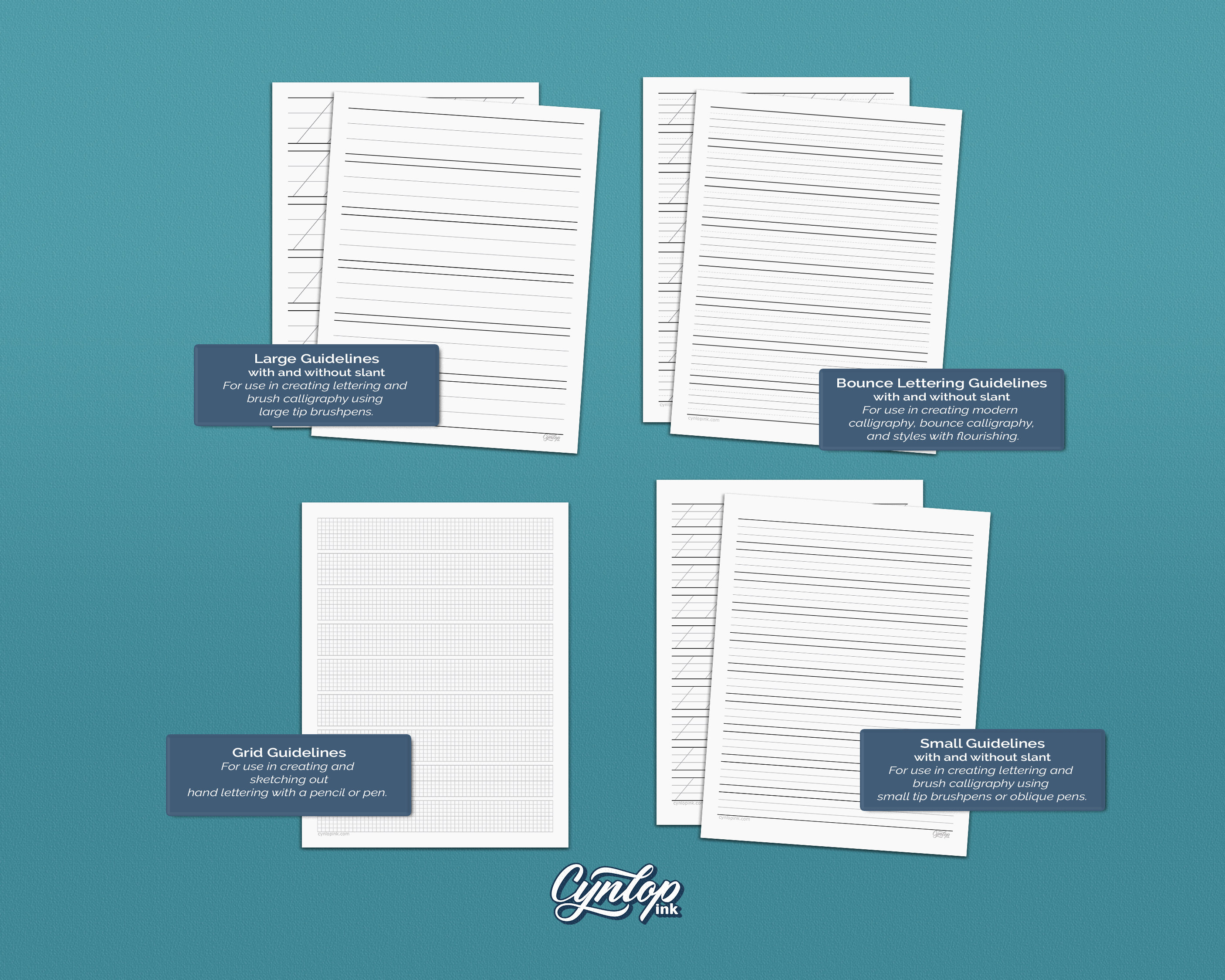 Hand Lettering Guide Sheets