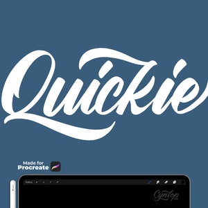 Quickie Procreate Brush for iPad Lettering (Digital Download)