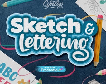 Procreate Sketch & Lettering Pencil Brush Set
