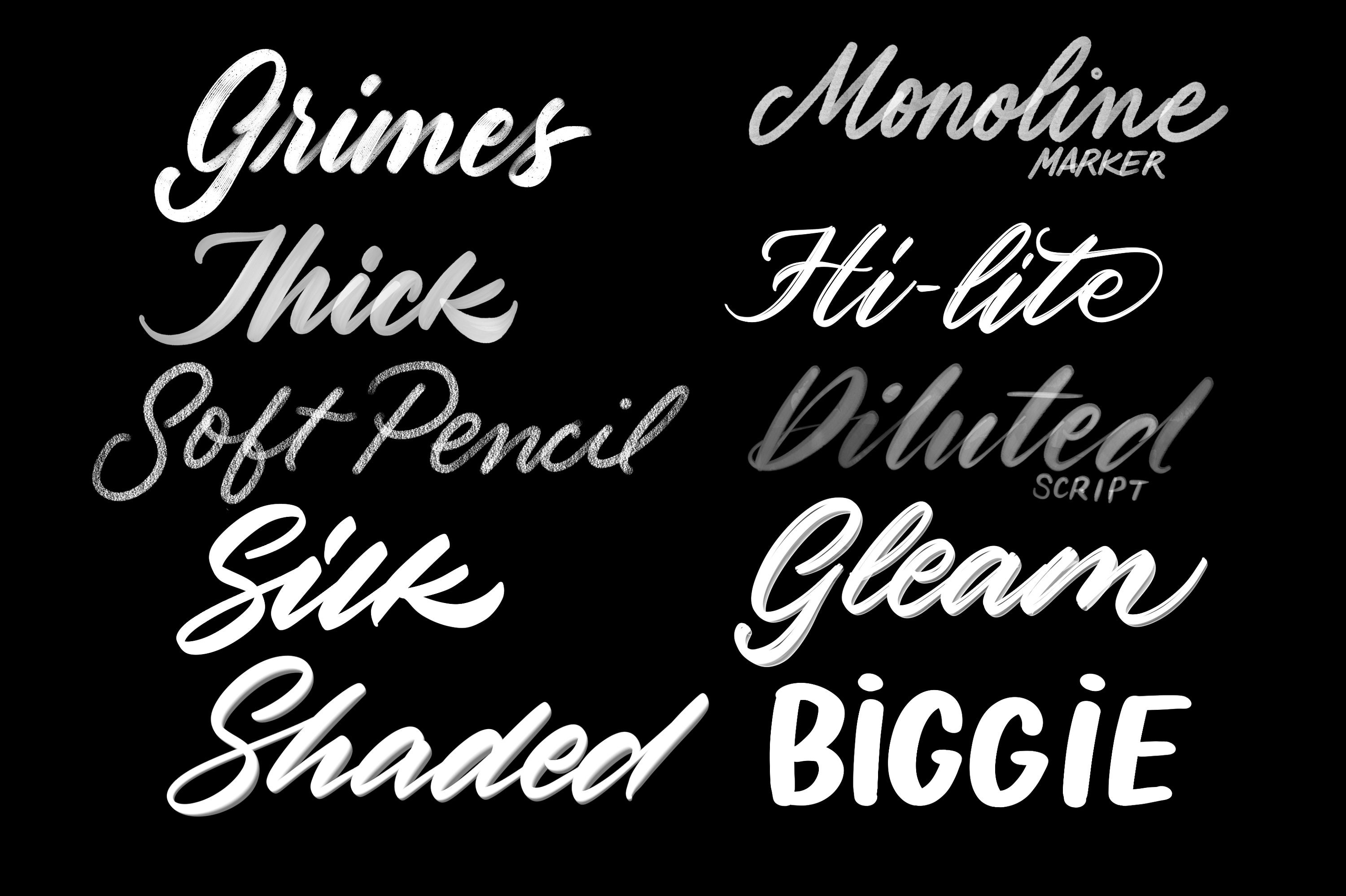 Procreate Lettering Brush Pack 2 10 Brushes