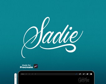 Sadie calligraphy Procreate Brush