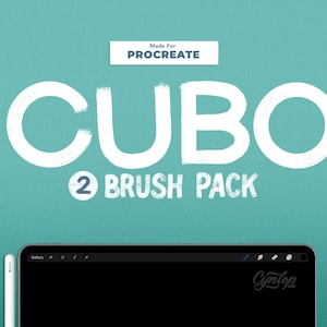 Cubo Procreate Brush Set: Distressed & Streaky Lettering (Digital Download)