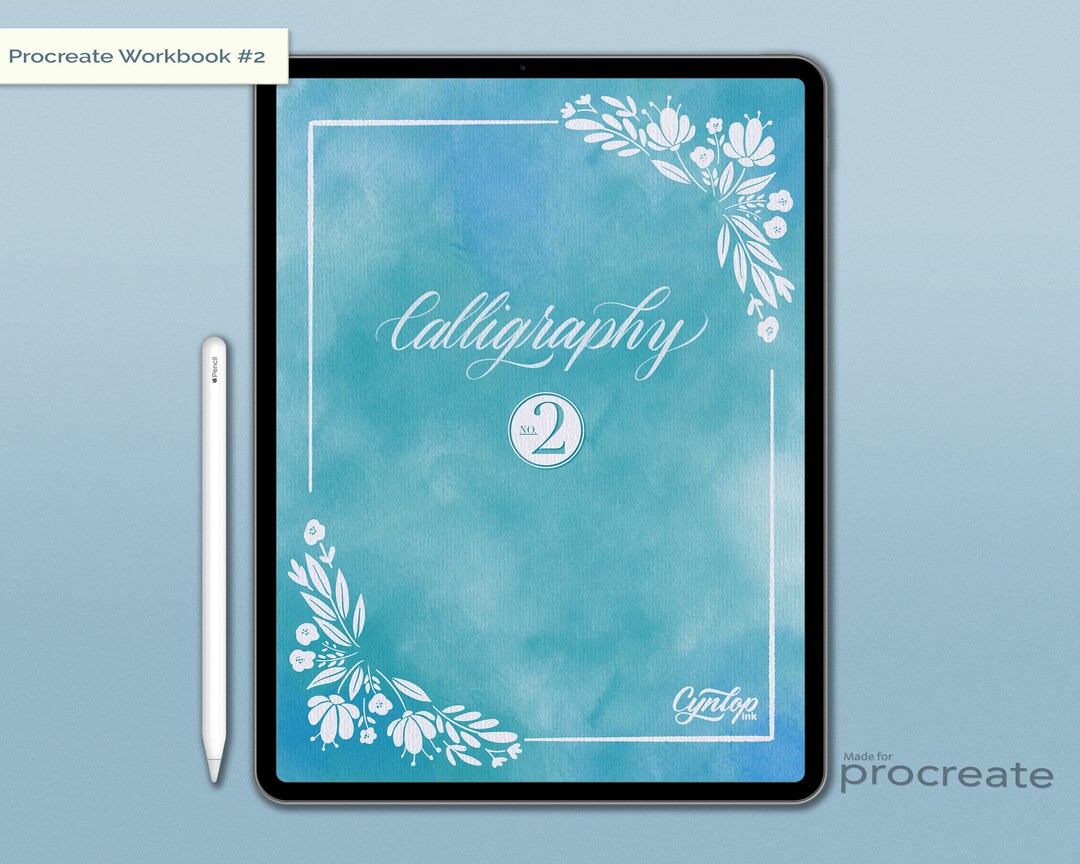 Procreate Calligraphy Workbook #2: Hand Lettering Practice (digital ...