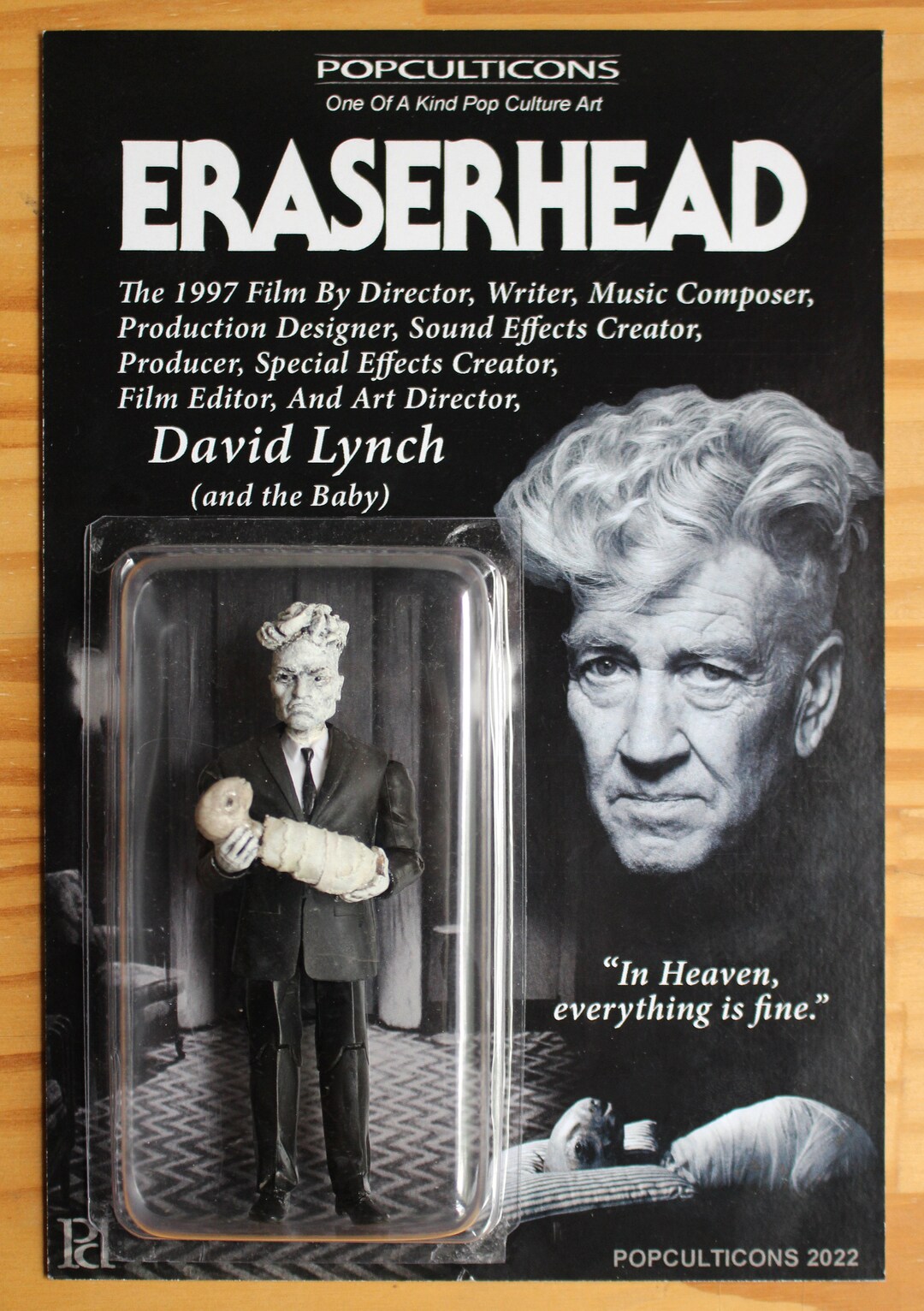 ERASERHEAD David Lynch & Baby 3.75 One of A Kind Pop Culture Art Figure and Card 2022