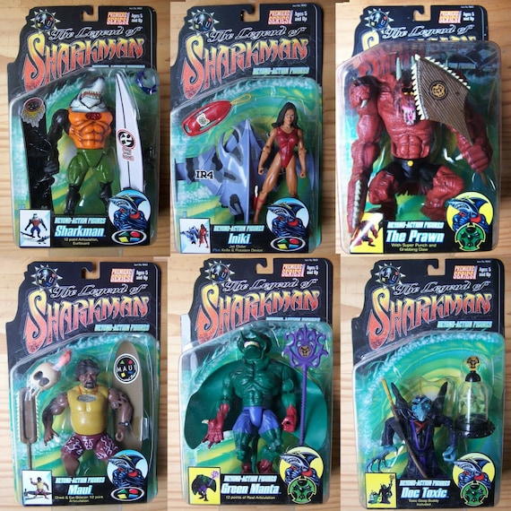 SHARKMAN Legend of Sharkman 1997 SUPER RARE Full Set (6) Maui