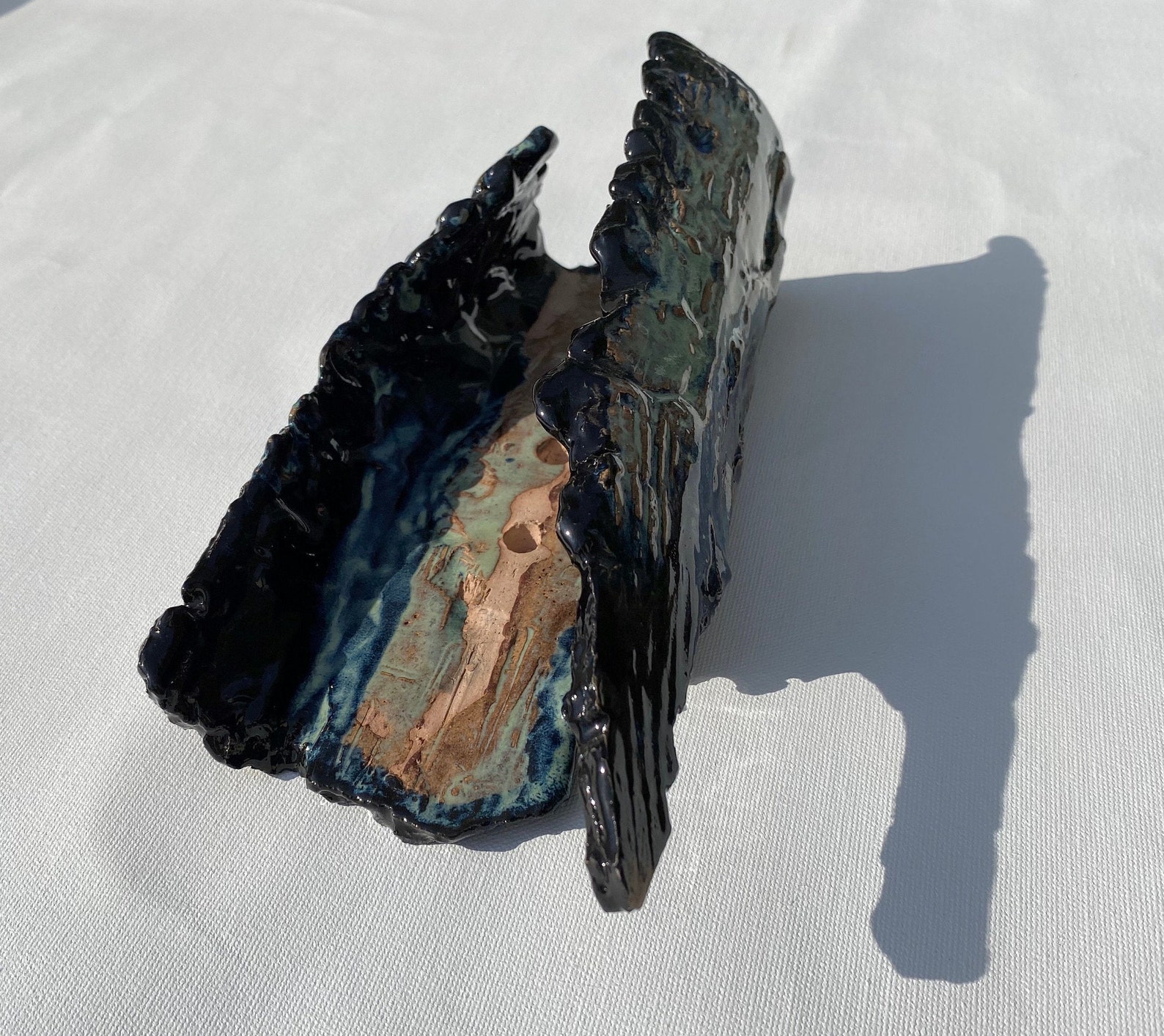 Ceramic Tree Bark Centerpiece Etsy